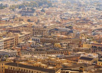 Rome city views with ancient buildings